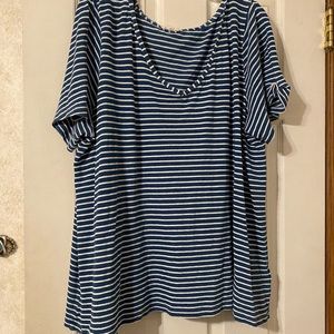 Blue and white striped shirt